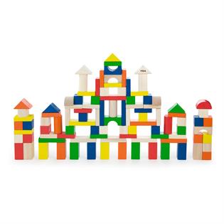 Набор деревянных блоков Viga Toys Большая стройка 100 шт. 2,5 см (50334)