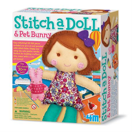 Набор для шитья игрушки 4M Кукла с кроликом (00-02765) - фото 0