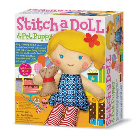Набор для шитья игрушки 4M Кукла со щенком (00-02767) - фото 0