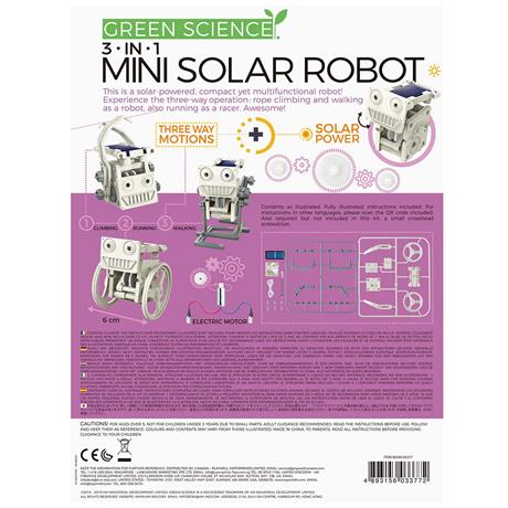 Набір для досліджень 4М Робот на сонячній батареї 3-в-1 (00-03377) - фото 4