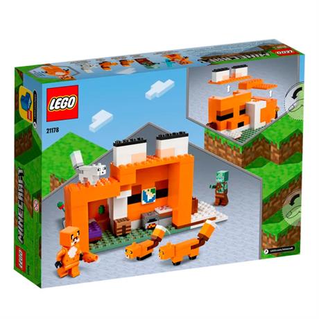 Конструктор LEGO Minecraft Лисяча хатина 193 деталі (21178) - фото 8