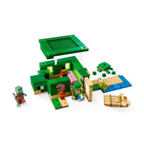 Конструктор LEGO Minecraft Пляжный дом в форме черепахи 234 детали (21254) - фото 5