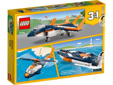 Конструктор LEGO Creator Сверхзвуковой самолёт 215 деталей (31126) - фото 0