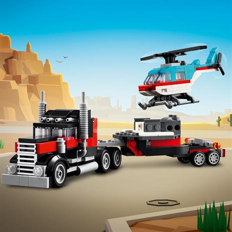 Конструктор LEGO Creator Бортовой грузовик с вертолетом 270 деталей (31146) - фото 2
