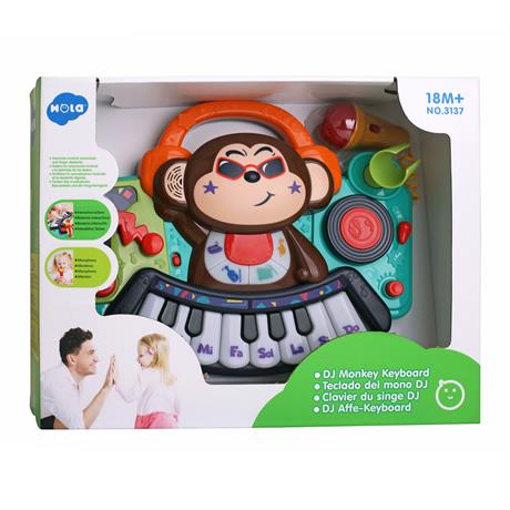 Музыкальная игрушка Hola Toys Пианино-обезьянка с микрофоном (3137) - фото 1