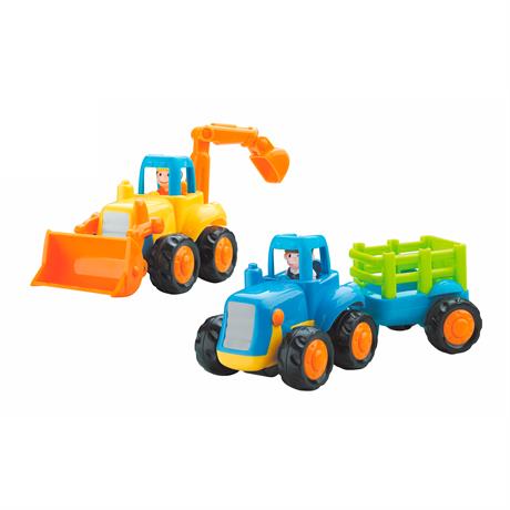 Набор машинок Hola Toys Бульдозер и трактор 6 шт. (326AB-6) - фото 1