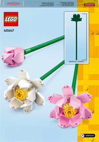 Конструктор LEGO Icons Цветы лотоса 220 деталей (40647) - фото 3