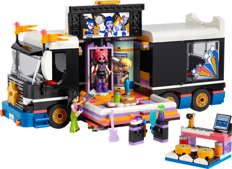 Конструктор LEGO Friends Автобус для музичного туру попзірки 845 деталей (42619) - фото 1