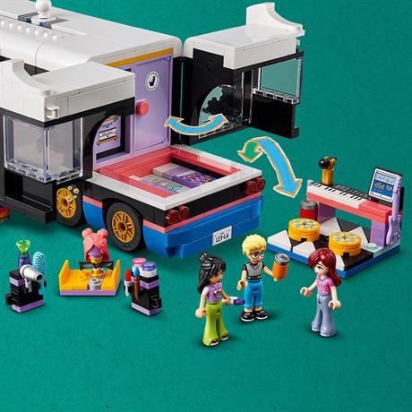 Конструктор LEGO Friends Автобус для музичного туру попзірки 845 деталей (42619) - фото 3