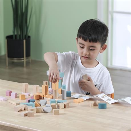 Дерев'яні кубики Viga Toys PolarB Пастельні блоки, 60 шт., 2,5 см (44010) - фото 7