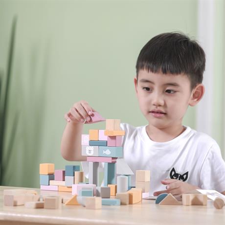 Деревянные кубики Viga Toys PolarB Пастельные блоки, 60 шт., 2,5 см (44010) - фото 8