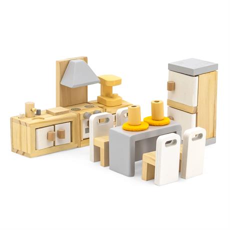 Деревянная мебель для кукол Viga Toys PolarB Кухня и столовая (44038) - фото 0