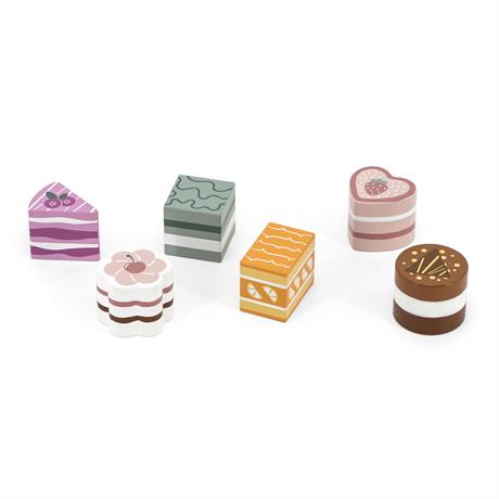 Игрушечные продукты Viga Toys PolarB Деревянные пирожные 6 шт. (44055) - фото 0