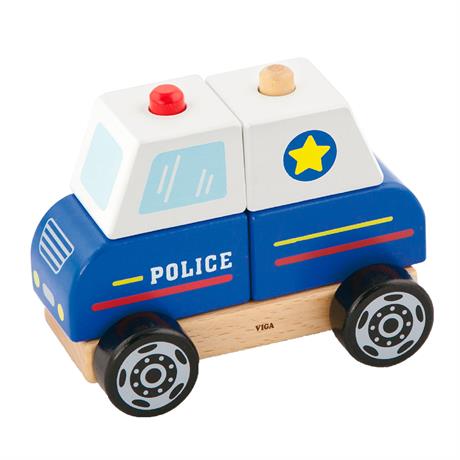 Дерев'яна пірамідка Viga Toys Поліцейська машинка (50201FSC) - фото 0