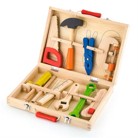 Деревянный игровой набор Viga Toys Чемоданчик с инструментами, 10 шт. (50387) - фото 0