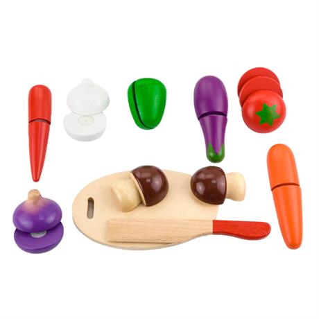 Іграшкові продукти Viga Toys Нарізані овочі з дерева (56291) - фото 0