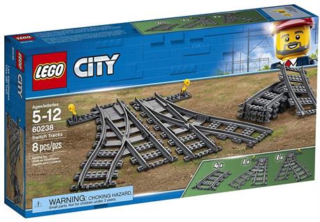 Конструктор LEGO City Залізничні стрілки 8 деталей (60238) - фото 0