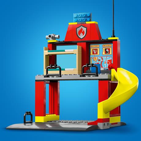 Конструктор LEGO City Fire Department Пожарное депо и пожарная машина 153 деталей (60375) - фото 1