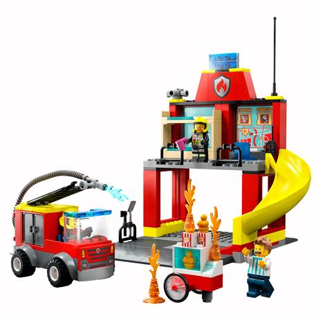 Конструктор LEGO City Fire Department Пожарное депо и пожарная машина 153 деталей (60375) - фото 7