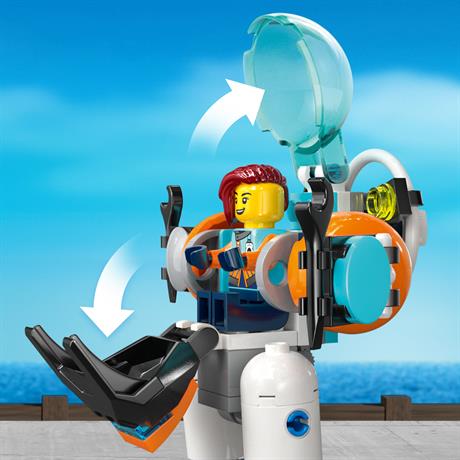 Конструктор LEGO City Exploration Подводная лодка для глубоководных исследований 842 детали (60379) - фото 4