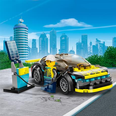 Конструктор LEGO City Great Vehicles Электрический спортивный автомобиль 95 деталей (60383) - фото 2