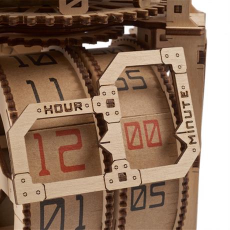Деревянный механический 3D конструктор Ukrainian Gears Астрономичные часы с турбийоном (70162) - фото 6