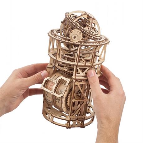 Деревянный механический 3D конструктор Ukrainian Gears Астрономичные часы с турбийоном (70162) - фото 7