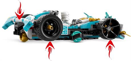 Конструктор LEGO NINJAGO Сила дракона Зейна Гоночный автомобиль спин-джитсу 307 деталей (71791) - фото 3