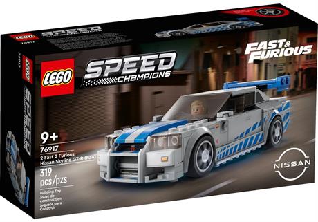Конструктор LEGO Speed Champions Двойной форсаж Nissan Skyline GT-R R34, 319 деталей (76917) - фото 0