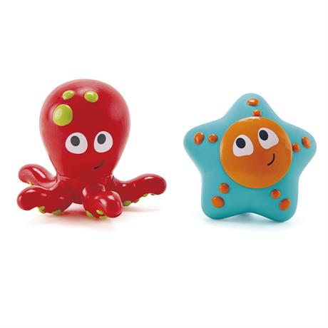 Набор игрушек для ванной и бассейна Hape Осьминог и морская звезда (E0213) - фото 1