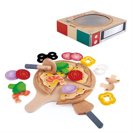 Игрушечные продукты Hape Пицца из дерева (E3173) - фото 0