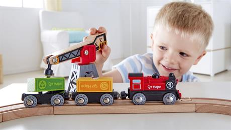 Іграшкова залізниця Hape Доставка вантажів 19 ел. (E3731) - фото 9