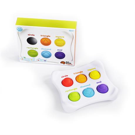 Сенсорна іграшка Fat Brain Toys Dimpl Duo Колір Форма Брайль (F208EN) - фото 1