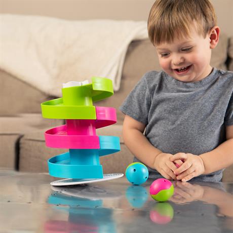 Розвивальна іграшка Fat Brain Toys Wobble Run Трек-балансир для кульок (F273ML) - фото 5