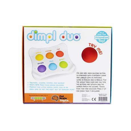 Іграшка-антистрес Fat Brain Toys Dimpl Duo Брайль Колір Форма Назва (FA208-1) - фото 1
