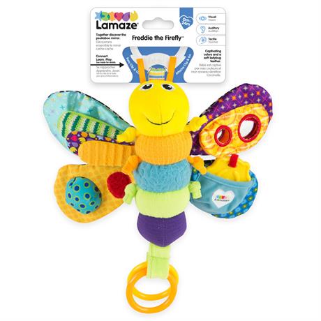 М'яка іграшка-підвіска Lamaze Метелик із прорізувачем і пищалкою (L27024) - фото 1