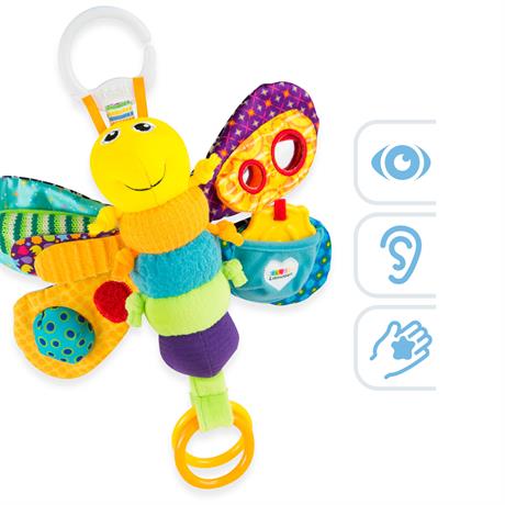 Мягкая игрушка-подвеска Lamaze Бабочка с прорезывателем и пищалкой (L27024) - фото 9