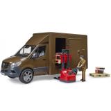 Автомодель Bruder Автомобіль MB Sprinter кур'єрської служби UPS з ігровою фігуркою та аксесуарами 1:16 (02678)