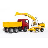Ігровий набір Bruder Самоскид-вантажівка МАN та екскаватор Liebherr 1:16 (02751)