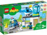 Конструктор LEGO DUPLO Rescue Поліцейська дільниця та гелікоптер 40 деталей (10959)