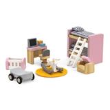 Дерев'яні меблі для ляльок Viga Toys PolarB Дитяча кімната (44036)