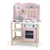 Дитяча кухня з дерева з посудом Viga Toys PolarB рожевий (44046)