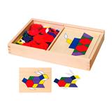 Геометрична мозаїка Viga Toys дерев'яна з шаблонами (50029)
