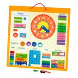 Магнітний календар Viga Toys з годинником, англійською мовою (50377)