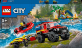 Конструктор LEGO City Пожежний позашляховик із рятувальним човном 301 деталь (60412)