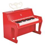 Детское пианино Hape 25 клавиш с подсветкой красный (E0628)