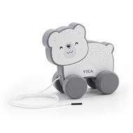 Дерев'яна каталка Viga Toys PolarB Білий ведмедик (44001)