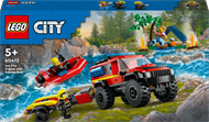 Конструктор LEGO City Пожежний позашляховик із рятувальним човном 301 деталь (60412)