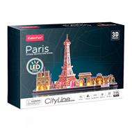 3D пазл CubicFun City Line з LED-підсвіткою Париж (L525h)