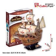 3D пазл CubicFun Корабель Санта-Марія (T4008h)